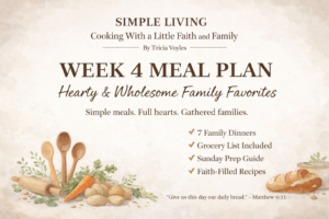 Four-week faith-based family dinner plan bundle cover